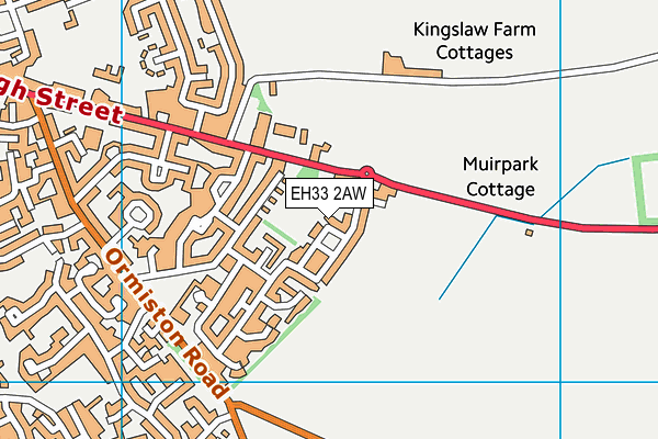 EH33 2AW map - OS VectorMap District (Ordnance Survey) EH33 2AW map - OS VectorMap District (Ordnance Survey)