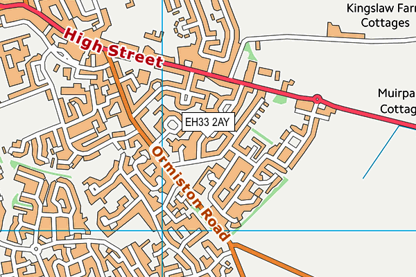EH33 2AY map - OS VectorMap District (Ordnance Survey) EH33 2AY map - OS VectorMap District (Ordnance Survey)