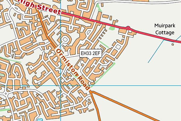 EH33 2EF map - OS VectorMap District (Ordnance Survey) EH33 2EF map - OS VectorMap District (Ordnance Survey)