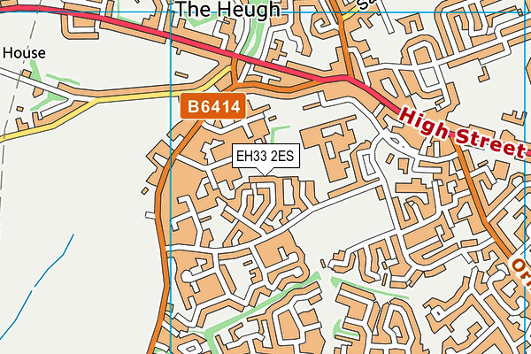 EH33 2ES map - OS VectorMap District (Ordnance Survey)