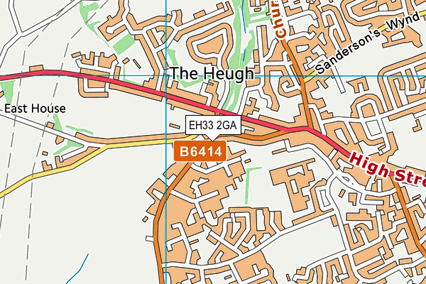 EH33 2GA map - OS VectorMap District (Ordnance Survey) EH33 2GA map - OS VectorMap District (Ordnance Survey)