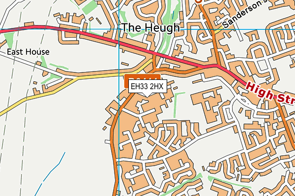 EH33 2HX map - OS VectorMap District (Ordnance Survey) EH33 2HX map - OS VectorMap District (Ordnance Survey)