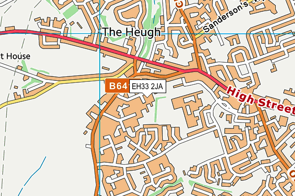 EH33 2JA map - OS VectorMap District (Ordnance Survey) EH33 2JA map - OS VectorMap District (Ordnance Survey)