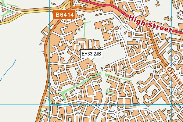 EH33 2JB map - OS VectorMap District (Ordnance Survey) EH33 2JB map - OS VectorMap District (Ordnance Survey)