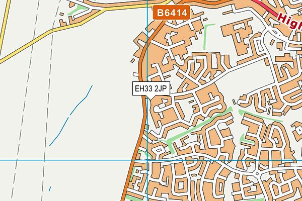 EH33 2JP map - OS VectorMap District (Ordnance Survey) EH33 2JP map - OS VectorMap District (Ordnance Survey)
