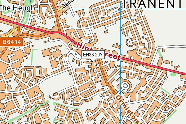 EH33 2JY map - OS VectorMap District (Ordnance Survey) EH33 2JY map - OS VectorMap District (Ordnance Survey)