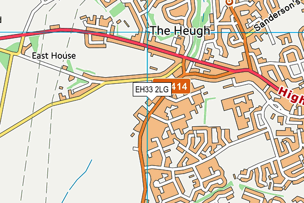 EH33 2LG map - OS VectorMap District (Ordnance Survey)