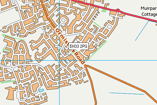 EH33 2PG map - OS VectorMap District (Ordnance Survey) EH33 2PG map - OS VectorMap District (Ordnance Survey)