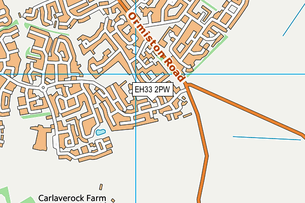 EH33 2PW map - OS VectorMap District (Ordnance Survey) EH33 2PW map - OS VectorMap District (Ordnance Survey)