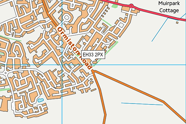 EH33 2PX map - OS VectorMap District (Ordnance Survey) EH33 2PX map - OS VectorMap District (Ordnance Survey)