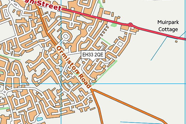 EH33 2QE map - OS VectorMap District (Ordnance Survey) EH33 2QE map - OS VectorMap District (Ordnance Survey)