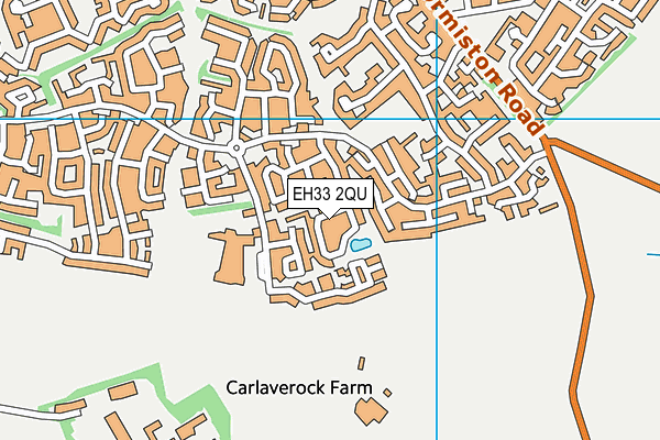 EH33 2QU map - OS VectorMap District (Ordnance Survey) EH33 2QU map - OS VectorMap District (Ordnance Survey)