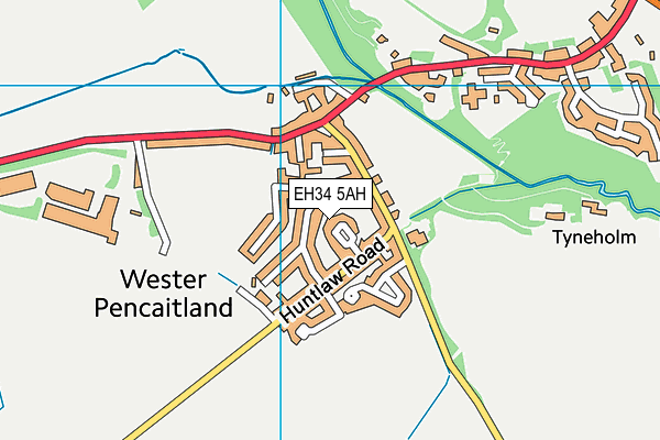 EH34 5AH map - OS VectorMap District (Ordnance Survey) EH34 5AH map - OS VectorMap District (Ordnance Survey)
