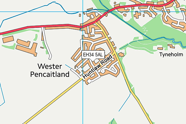 EH34 5AL map - OS VectorMap District (Ordnance Survey) EH34 5AL map - OS VectorMap District (Ordnance Survey)