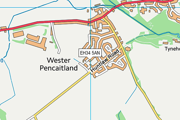 EH34 5AN map - OS VectorMap District (Ordnance Survey) EH34 5AN map - OS VectorMap District (Ordnance Survey)