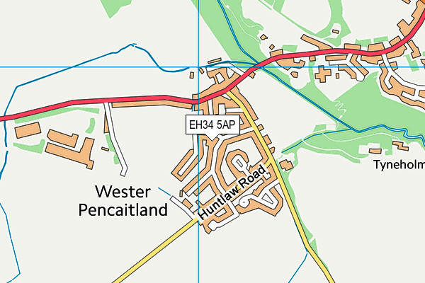 EH34 5AP map - OS VectorMap District (Ordnance Survey) EH34 5AP map - OS VectorMap District (Ordnance Survey)