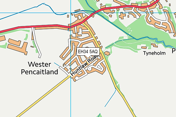 EH34 5AQ map - OS VectorMap District (Ordnance Survey) EH34 5AQ map - OS VectorMap District (Ordnance Survey)