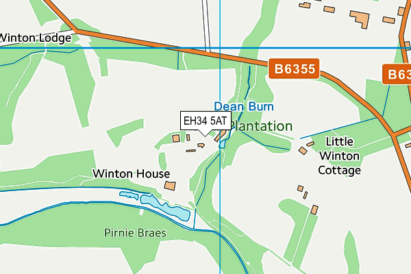 EH34 5AT map - OS VectorMap District (Ordnance Survey) EH34 5AT map - OS VectorMap District (Ordnance Survey)