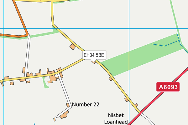 EH34 5BE map - OS VectorMap District (Ordnance Survey) EH34 5BE map - OS VectorMap District (Ordnance Survey)
