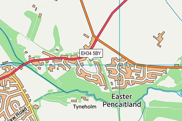 EH34 5BY map - OS VectorMap District (Ordnance Survey) EH34 5BY map - OS VectorMap District (Ordnance Survey)