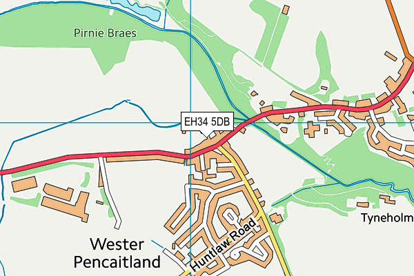 EH34 5DB map - OS VectorMap District (Ordnance Survey) EH34 5DB map - OS VectorMap District (Ordnance Survey)