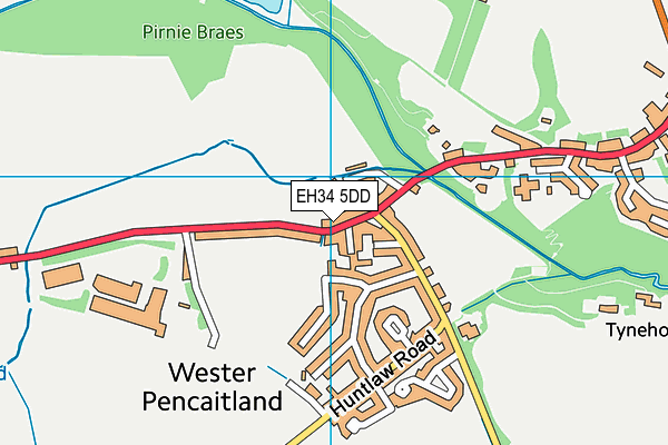 EH34 5DD map - OS VectorMap District (Ordnance Survey) EH34 5DD map - OS VectorMap District (Ordnance Survey)