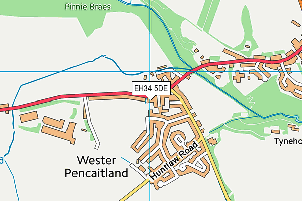 EH34 5DE map - OS VectorMap District (Ordnance Survey) EH34 5DE map - OS VectorMap District (Ordnance Survey)