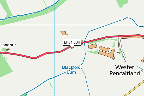 EH34 5DH map - OS VectorMap District (Ordnance Survey) EH34 5DH map - OS VectorMap District (Ordnance Survey)