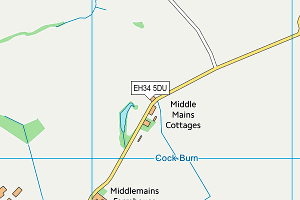 EH34 5DU map - OS VectorMap District (Ordnance Survey) EH34 5DU map - OS VectorMap District (Ordnance Survey)