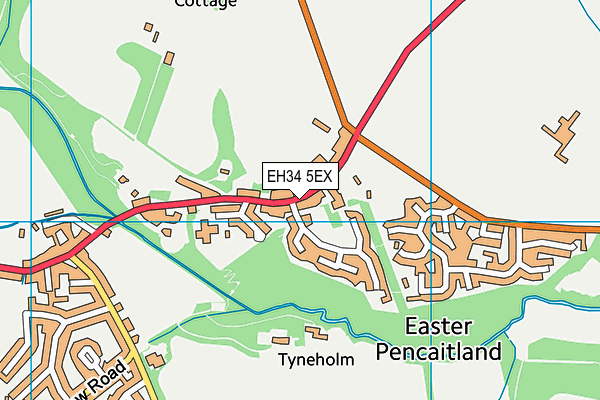 EH34 5EX map - OS VectorMap District (Ordnance Survey) EH34 5EX map - OS VectorMap District (Ordnance Survey)