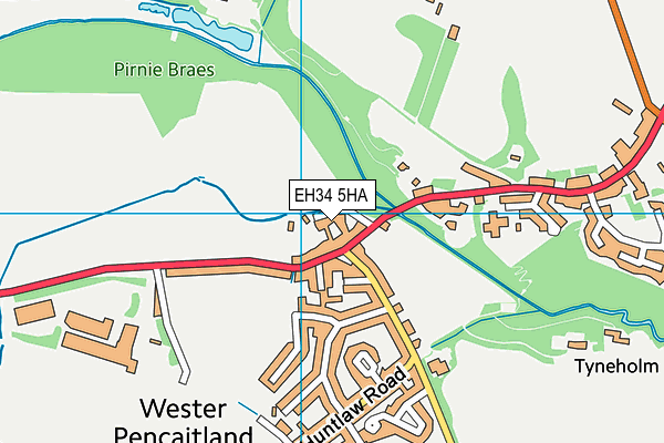 EH34 5HA map - OS VectorMap District (Ordnance Survey) EH34 5HA map - OS VectorMap District (Ordnance Survey)