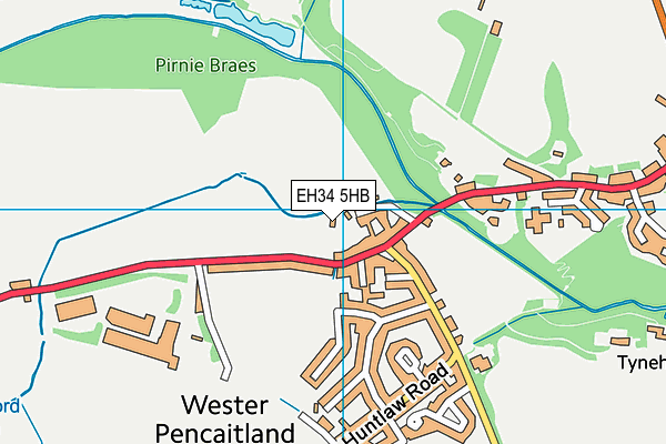 EH34 5HB map - OS VectorMap District (Ordnance Survey) EH34 5HB map - OS VectorMap District (Ordnance Survey)