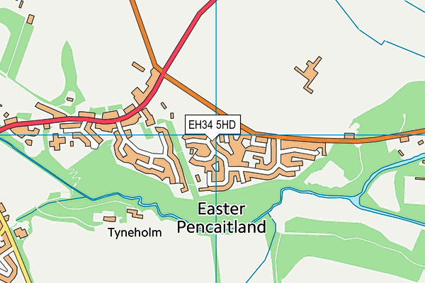 EH34 5HD map - OS VectorMap District (Ordnance Survey) EH34 5HD map - OS VectorMap District (Ordnance Survey)
