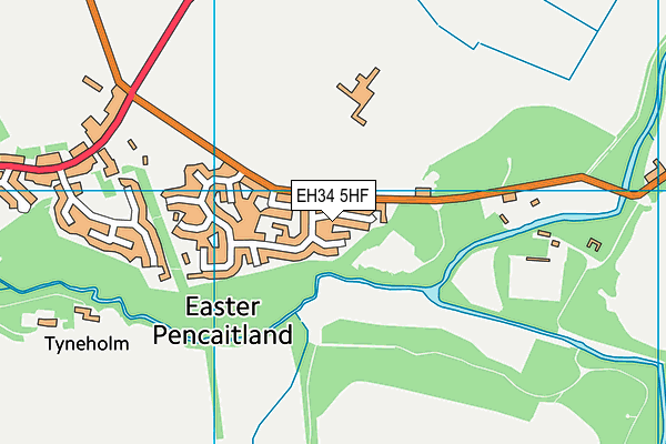 EH34 5HF map - OS VectorMap District (Ordnance Survey) EH34 5HF map - OS VectorMap District (Ordnance Survey)