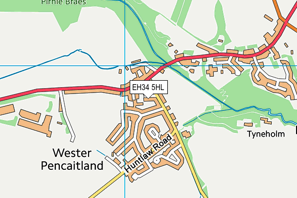 EH34 5HL map - OS VectorMap District (Ordnance Survey) EH34 5HL map - OS VectorMap District (Ordnance Survey)