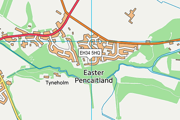 EH34 5HQ map - OS VectorMap District (Ordnance Survey) EH34 5HQ map - OS VectorMap District (Ordnance Survey)