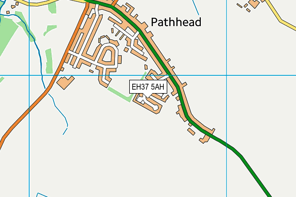 EH37 5AH map - OS VectorMap District (Ordnance Survey) EH37 5AH map - OS VectorMap District (Ordnance Survey)