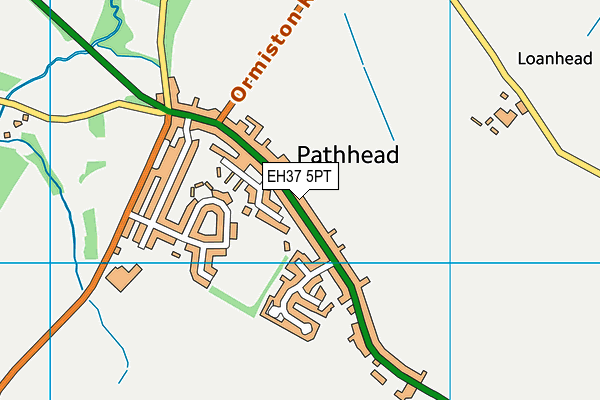 EH37 5PT map - OS VectorMap District (Ordnance Survey)