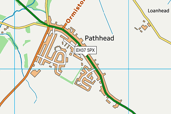 EH37 5PX map - OS VectorMap District (Ordnance Survey) EH37 5PX map - OS VectorMap District (Ordnance Survey)