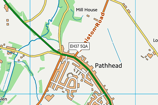 EH37 5QA map - OS VectorMap District (Ordnance Survey) EH37 5QA map - OS VectorMap District (Ordnance Survey)