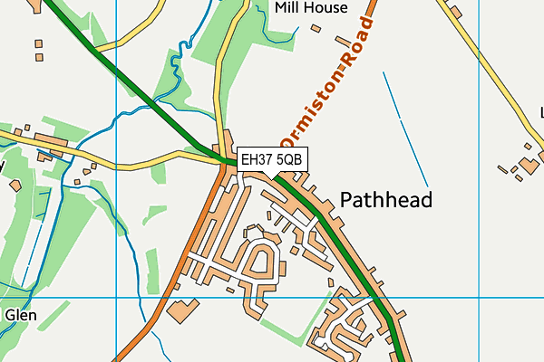EH37 5QB map - OS VectorMap District (Ordnance Survey)