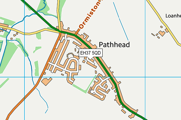 EH37 5QD map - OS VectorMap District (Ordnance Survey) EH37 5QD map - OS VectorMap District (Ordnance Survey)