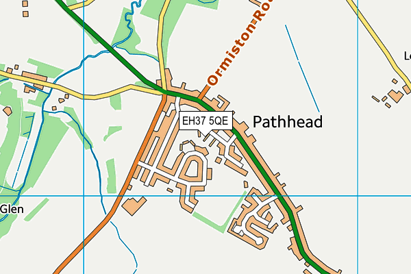EH37 5QE map - OS VectorMap District (Ordnance Survey)