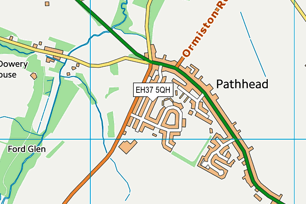 EH37 5QH map - OS VectorMap District (Ordnance Survey) EH37 5QH map - OS VectorMap District (Ordnance Survey)