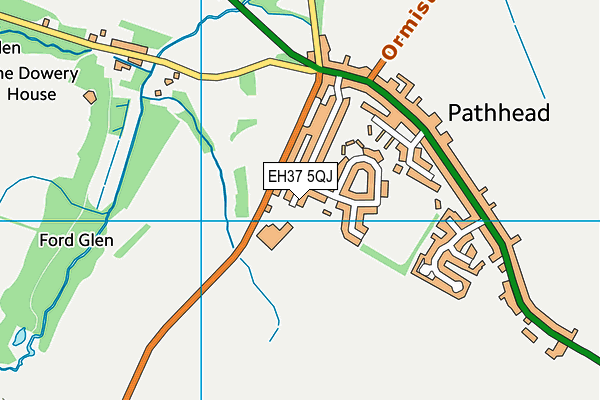 EH37 5QJ map - OS VectorMap District (Ordnance Survey) EH37 5QJ map - OS VectorMap District (Ordnance Survey)