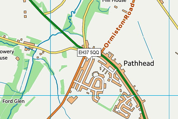 EH37 5QQ map - OS VectorMap District (Ordnance Survey) EH37 5QQ map - OS VectorMap District (Ordnance Survey)