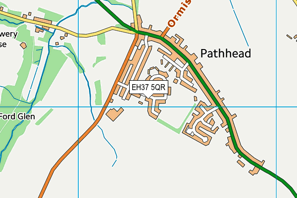 EH37 5QR map - OS VectorMap District (Ordnance Survey) EH37 5QR map - OS VectorMap District (Ordnance Survey)