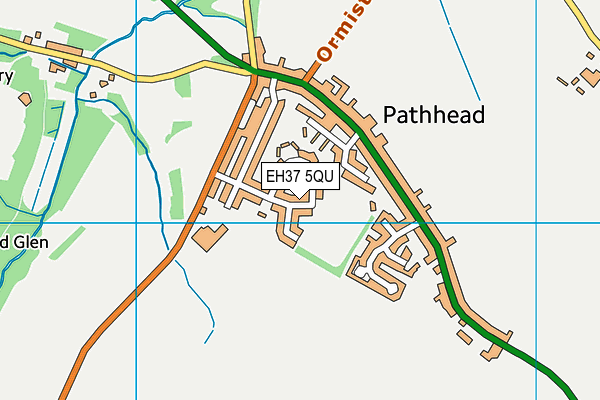 EH37 5QU map - OS VectorMap District (Ordnance Survey) EH37 5QU map - OS VectorMap District (Ordnance Survey)