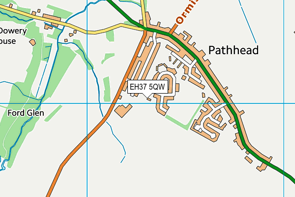 EH37 5QW map - OS VectorMap District (Ordnance Survey) EH37 5QW map - OS VectorMap District (Ordnance Survey)