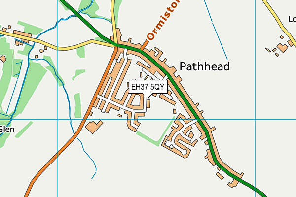 EH37 5QY map - OS VectorMap District (Ordnance Survey) EH37 5QY map - OS VectorMap District (Ordnance Survey)